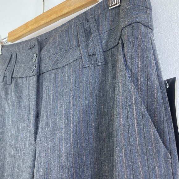 TALL GIRL Stripe Straight/Flare Leg Pant NWT Gray - Picture 5 of 6